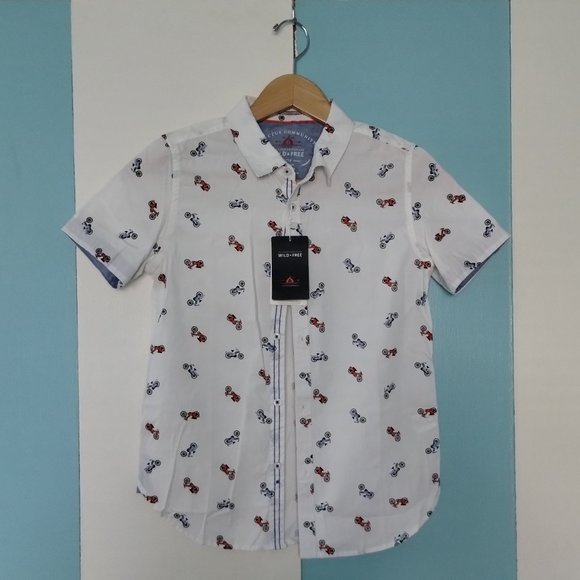 Cactus Community Ricky Singh Button Down Motorcycle Formal Shirt for Boys - Picture 1 of 5